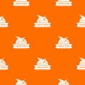 Jurassic cute pattern vector orange