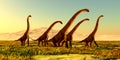 Jurassic Giraffatitan Dinosaurs Royalty Free Stock Photo