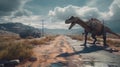 Jurassic Journey: Epic Cinematic Adventure on a Ruined Highway
