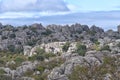 Jurassic karst rock formations, El Torcal, Antequera, Spain. Royalty Free Stock Photo