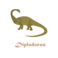 Jurassic reptile. Diplodocus dinosaur Royalty Free Stock Photo