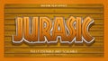 Jurassic text effect editable eps file Royalty Free Stock Photo