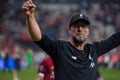 Jurgen Klopp coach manager of Liverpool FC celebrating in the UEFA Super Cup Royalty Free Stock Photo