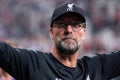 Jurgen Klopp coach manager of Liverpool FC celebrating in the UEFA Super Cup