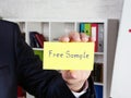 Juridical concept meaning Free Sample with sign on the page
