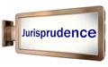 Jurisprudence on billboard background Royalty Free Stock Photo