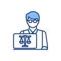 Jurist RGB color icon Royalty Free Stock Photo