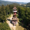 JurkoviÃÂova lookout tower in the Beskydy Mountains. 