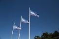 Flags on Jurmala Beach Latvia