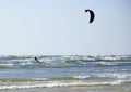 Jurmala (Latvia). Surfing with a parachute