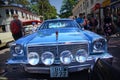 Jurmala, Latvija - 06.06.2018 Vintage classic car. Old and stylish. Red Muscle car Royalty Free Stock Photo