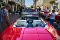 Jurmala, Latvija - 06.06.2018 Vintage classic car. Old and stylish. Red Muscle car Royalty Free Stock Photo