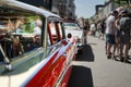 Jurmala, Latvija - 06.06.2018 Vintage classic car. Old and stylish. Red Muscle car Royalty Free Stock Photo