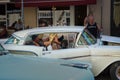 Jurmala, Latvija - 06.06.2018 Vintage classic car. Old and stylish. White Muscle car Royalty Free Stock Photo