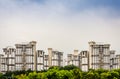 HDB housing blocks in Jurong East, Singapore. Royalty Free Stock Photo