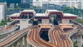 Jurong East Interchange metro station aerial timelapse, one of the major integrated public transportation hub in Royalty Free Stock Photo