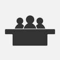 Jurors icon isolated on white background. Vector illustration Royalty Free Stock Photo