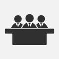 Jurors icon isolated on white background. Vector illustration Royalty Free Stock Photo