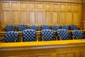 Jury Box, Law, Legal, Lawyer, Judge, Court Room Royalty Free Stock Photo