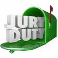 Jury Duty Mailbox Notice Letter Legal Responsibility