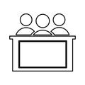 Jury silhouette isolated icon Royalty Free Stock Photo