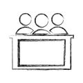 Jury silhouette isolated icon Royalty Free Stock Photo