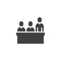 Jury trial vector icon Royalty Free Stock Photo