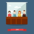 Jury vector illustration in flat style