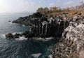 Jusangjeolli Cliffs Hexagonal Basalt Columns in Jeju island Korea