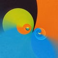 just abstract colours and circular shapes