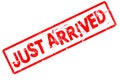 Just Arrived - Rubber Stamp on White Background