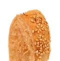 Just baked crunchy puff pastry with sesame. Royalty Free Stock Photo