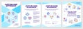 Just-in-case approach blue brochure template