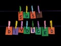 Just divorced banner on a black background Royalty Free Stock Photo