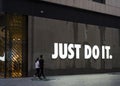 Just do it. outside the Nike store at UpperHills
