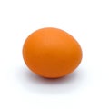 Just an egg. White background, isolate. Brown egg Royalty Free Stock Photo