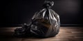 just emptied trash bag neatly tied and ready for disposal represents the ongoing effort to maintain a clean and orderly