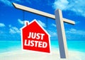 Just listed. Real Estate concept.