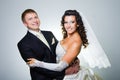 Just married bride and groom Royalty Free Stock Photo