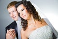 Just married bride and groom Royalty Free Stock Photo