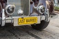 Just married car for wedding Royalty Free Stock Photo