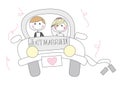 Just married cartoon