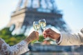 Just married couple drinking champagne Royalty Free Stock Photo