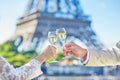 Just married couple drinking champagne Royalty Free Stock Photo