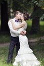 Just married couple kissing Royalty Free Stock Photo