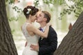 Just married couple kissing Royalty Free Stock Photo