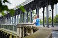 Just married couple in Paris, France Royalty Free Stock Photo