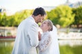 Just married couple in Paris Royalty Free Stock Photo