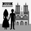 just married design Royalty Free Stock Photo