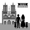 just married design Royalty Free Stock Photo